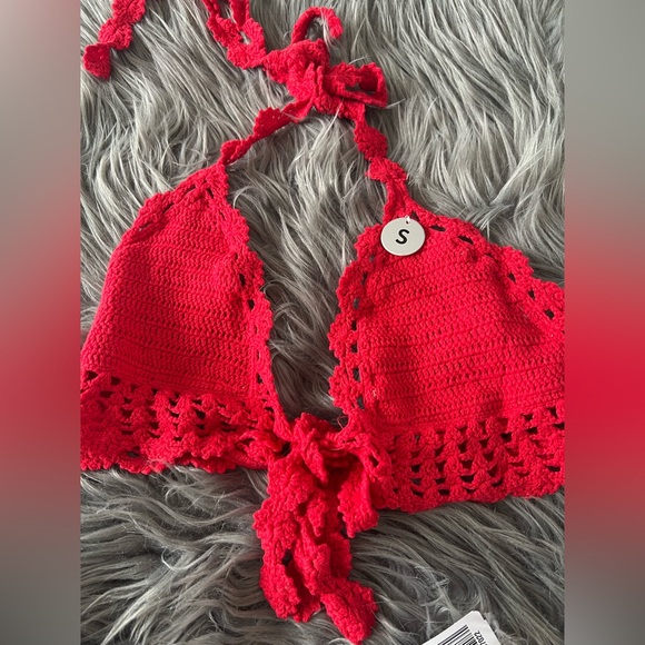 Red Crochet Bikini - Picture 2 of 3